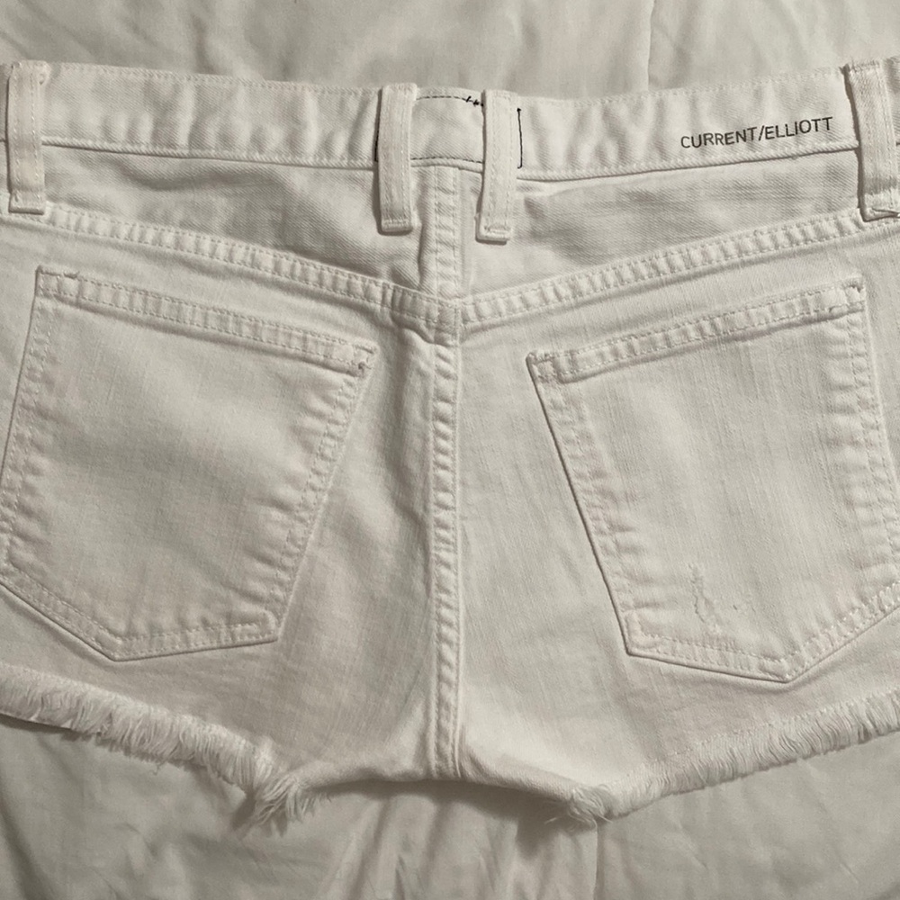 Current Elliott - White denim shorts